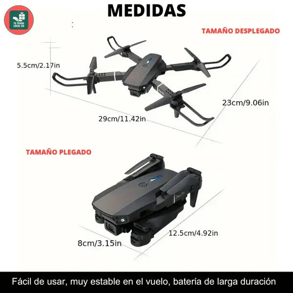 NUEVO DRONE W8 PRO MAX 2025 CON INTELIGENCIA ARTIFICIAL + ESTUCHE DE REGALO - Últimas 7 Unidades 🔥