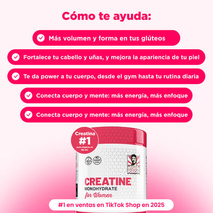 Creatina para Mujeres – Fórmula Especial para Aumentar Glúteos