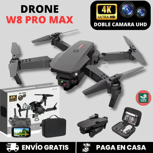 NUEVO DRONE W8 PRO MAX 2025 CON INTELIGENCIA ARTIFICIAL + ESTUCHE DE REGALO - Últimas 7 Unidades 🔥