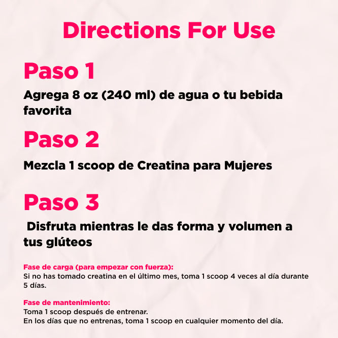Creatina para Mujeres – Fórmula Especial para Aumentar Glúteos