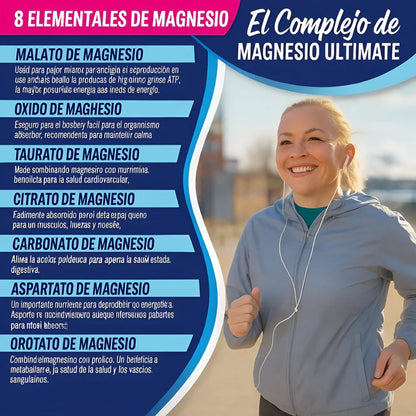 MAGNESIUM COMPLEX™- 8 EN 1 / 90 capsulas -Últimas 7 Unidades 🔥